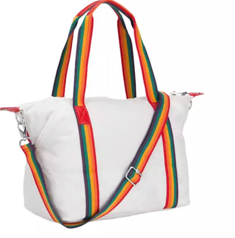 Kipling Tote Bag Rainbow Straps