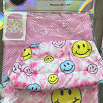 Smiley Mesh Laundry Bag and Cosmetic Bag Set