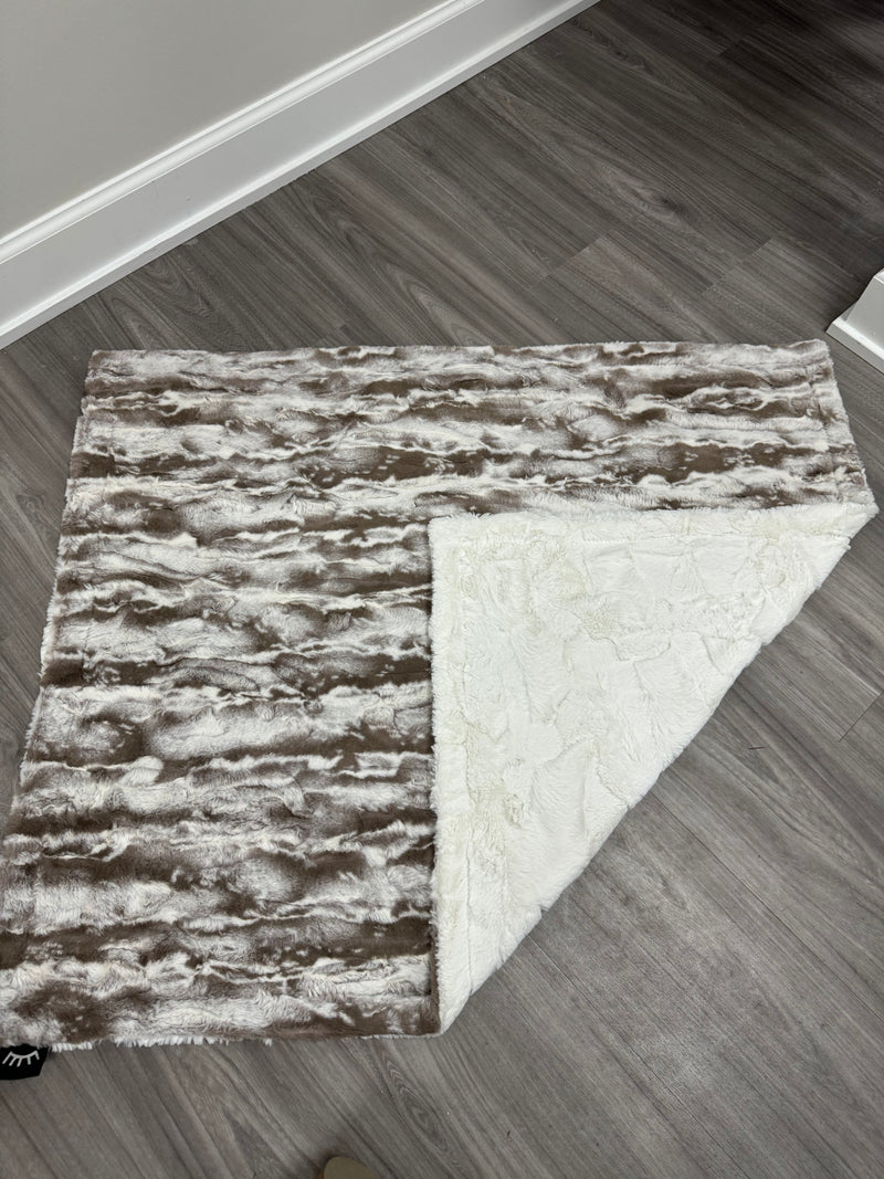 Marble Taupe Minky Blanket