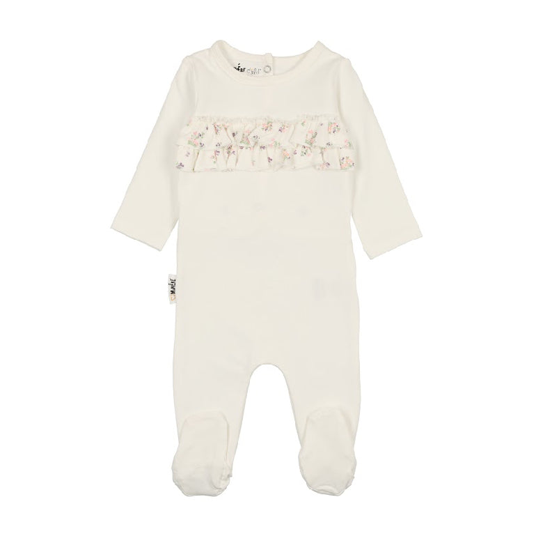 Floral Ruffle Footie