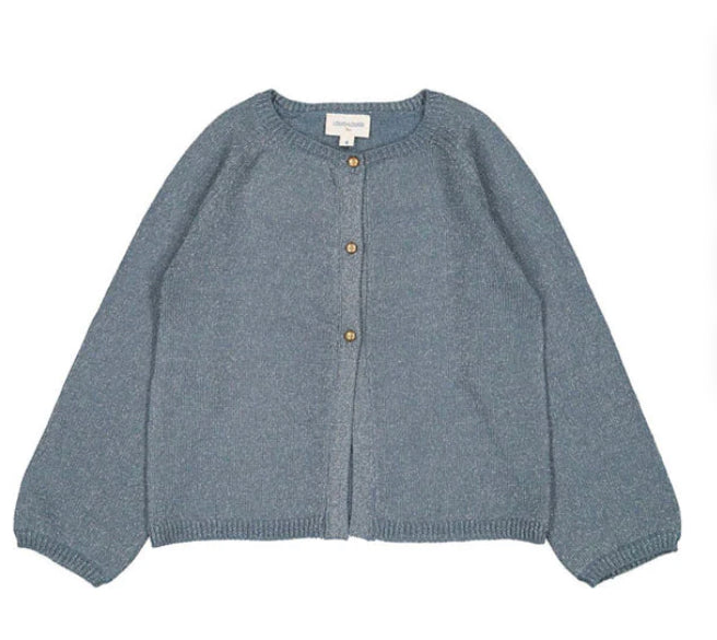 Lurex Knitted Wool Blend Cardigan