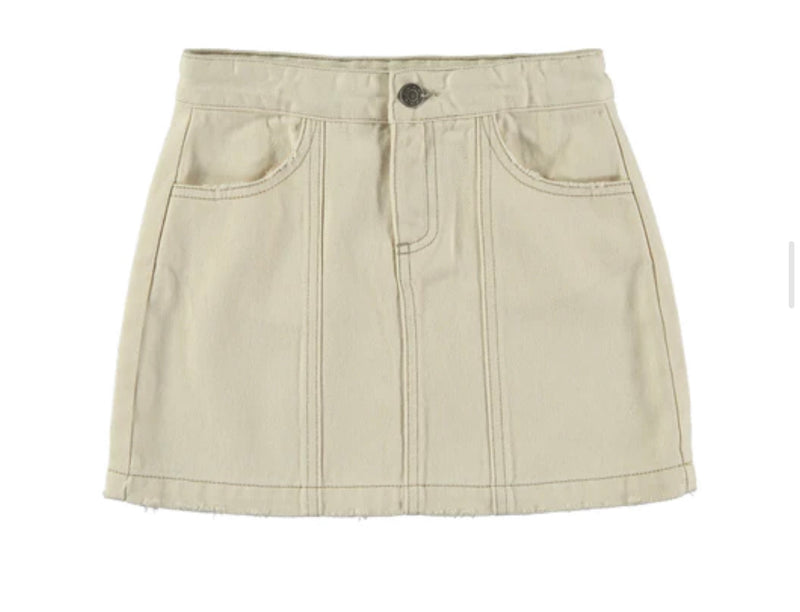 Tocoto Vintage Off White Twill Skirt