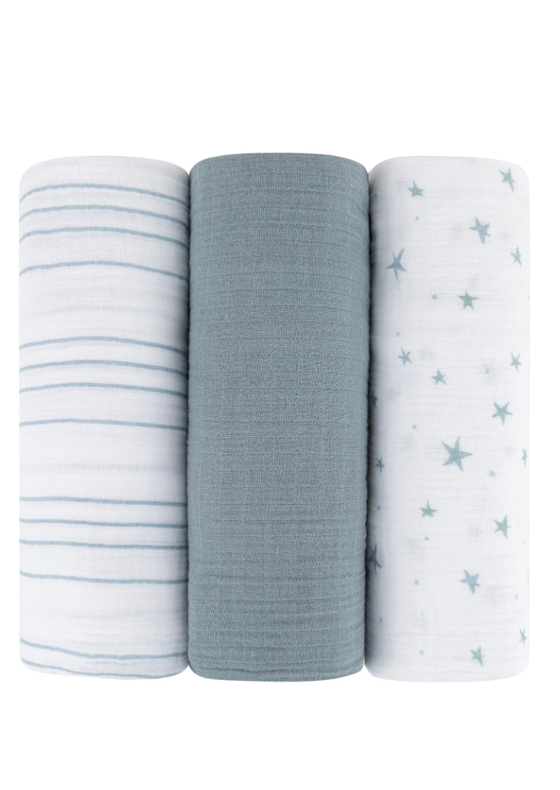 Muslin Swaddle Blankets (Set of 3)