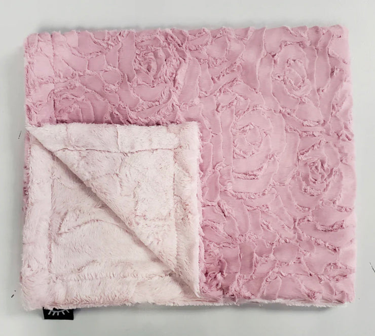 Rosey Frosted Mauve Minky Blanket