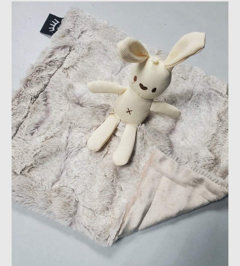 Frosted Taupe Bunny Minky Lovey