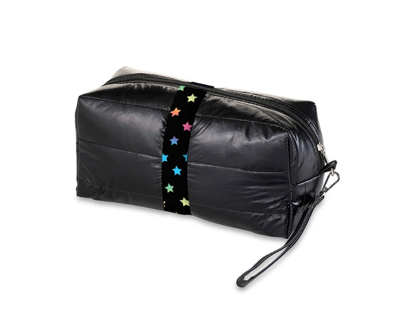 Top Trendz Black Puffer Cosmetic Bag