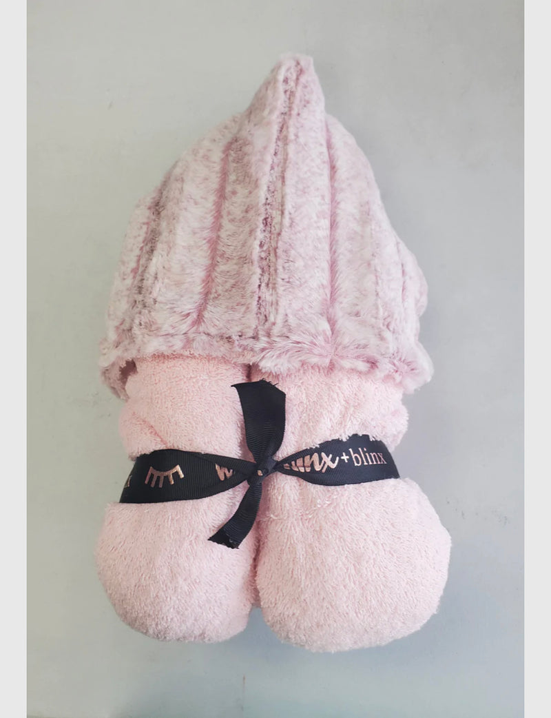 Chinchilla Pink Hooded Towel