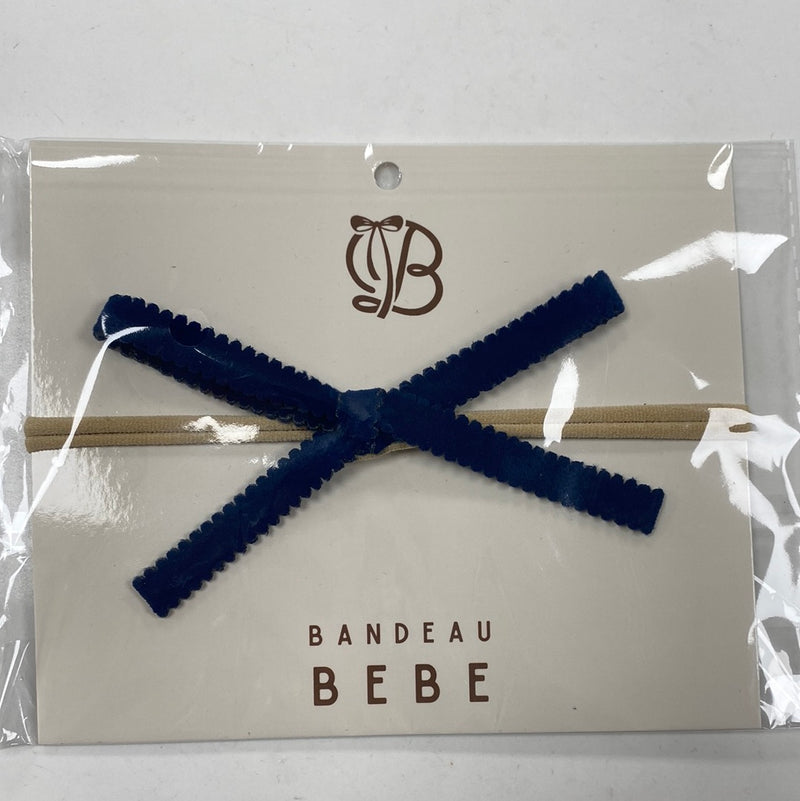Velvet scallop bow baby band